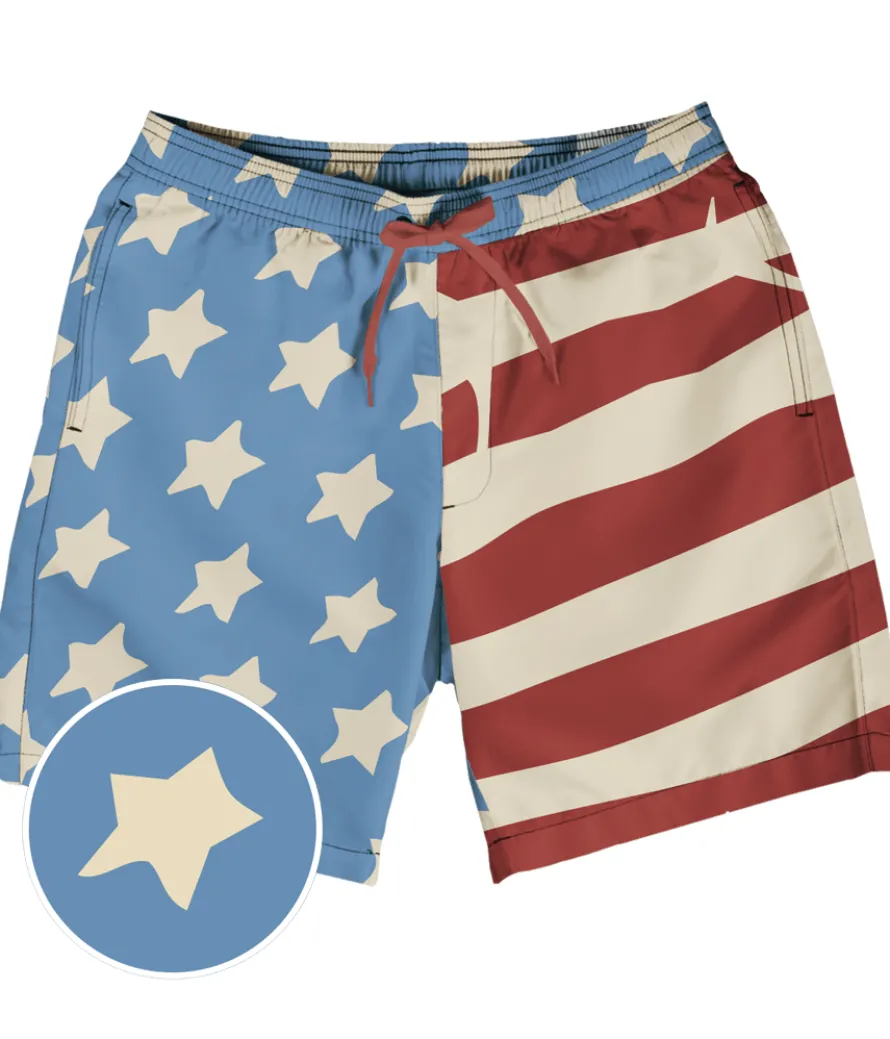 50/50 Flag Stretch Swim Trunks - 7.5" Inseam