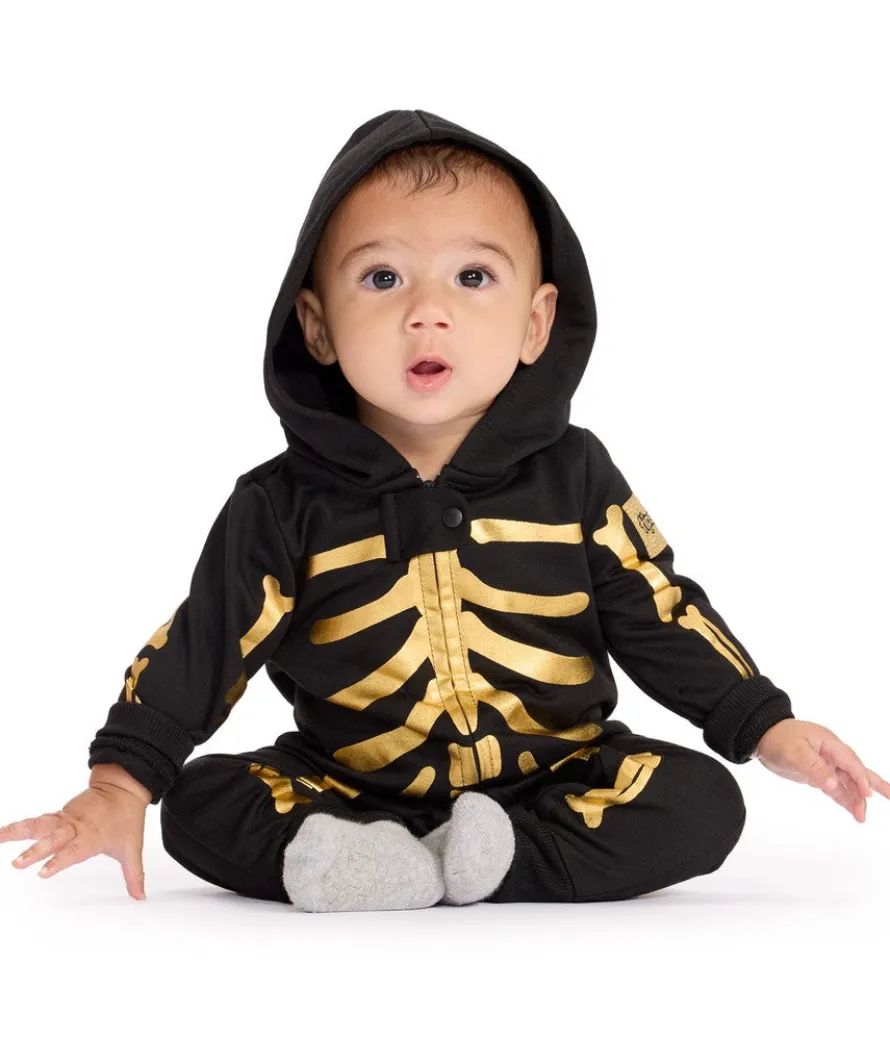 Baby Boy's Gold Skeleton Costume