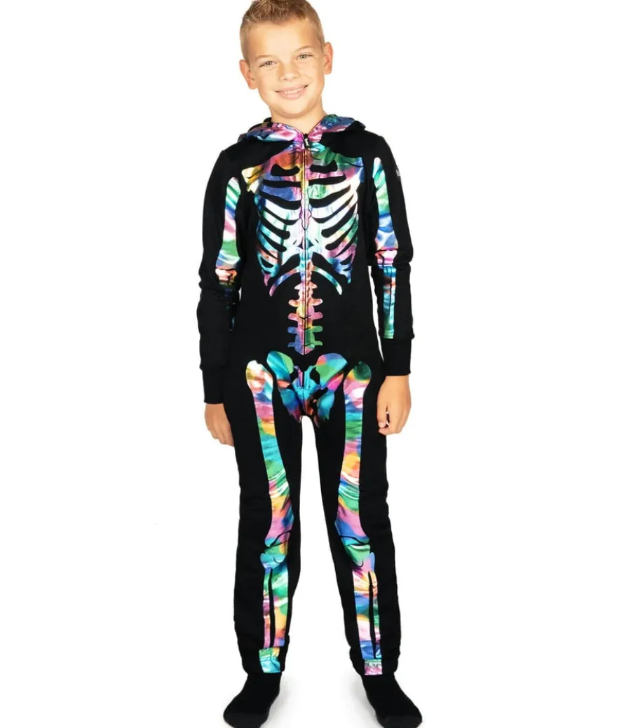 Boy's Iridescent Skeleton Costume