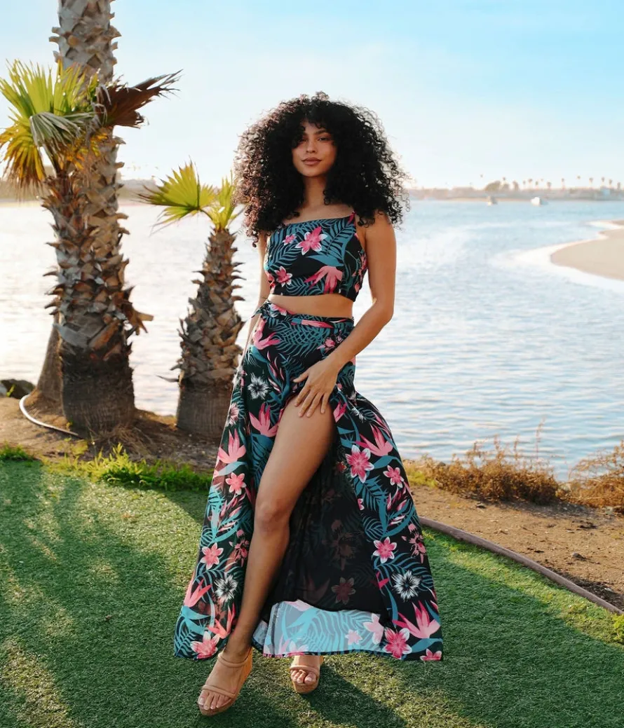 Breezy Botanics 2-Piece Maxi Dress