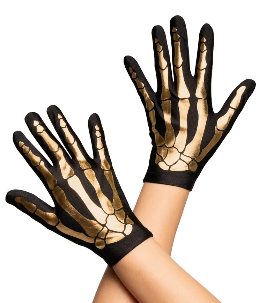 Gold Skeleton Gloves