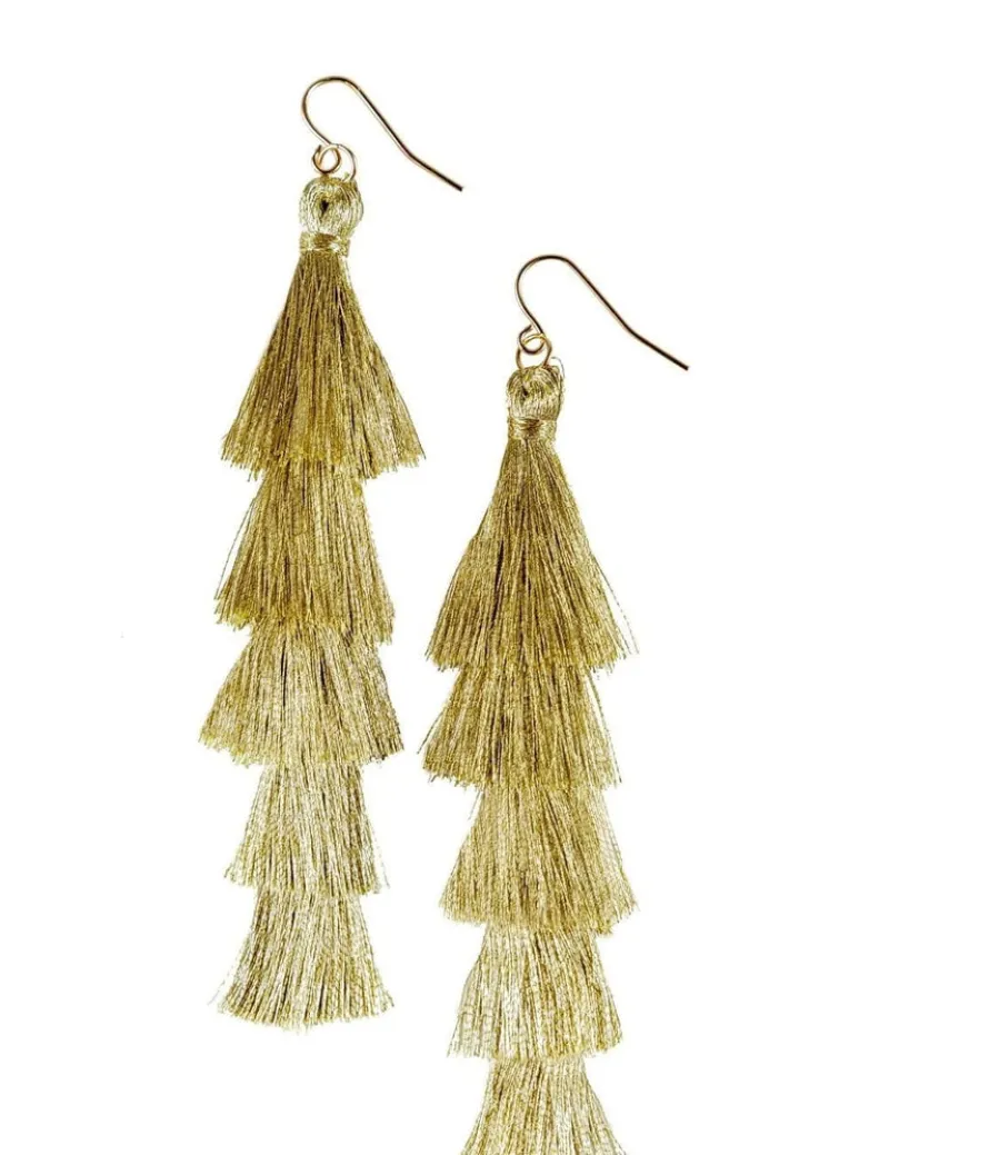 Gold Tassel Earrings