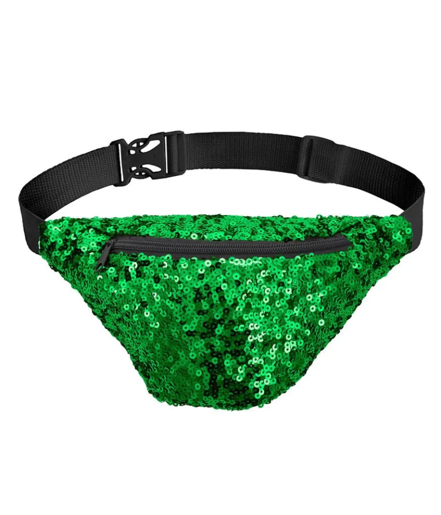 Green Sequin Fanny Pack