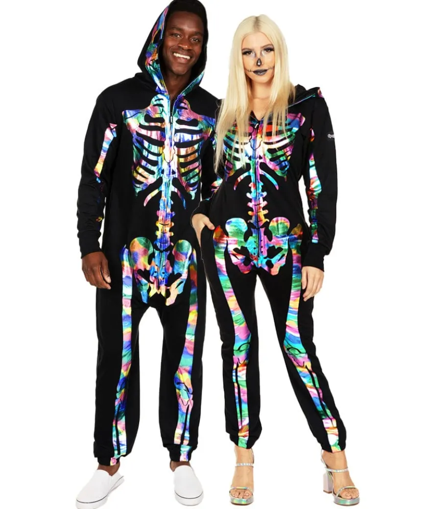 Iridescent Skeleton Couples Costumes