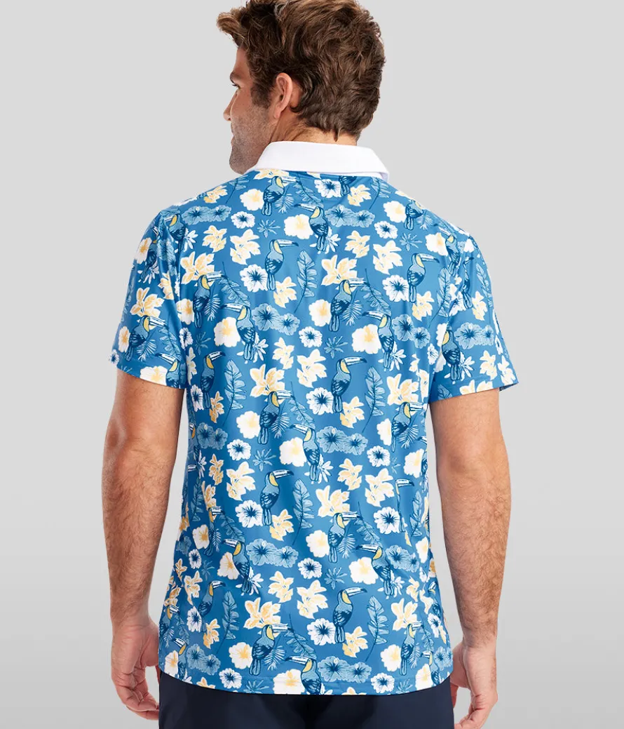 Men's Blue Botanics Golf Polo