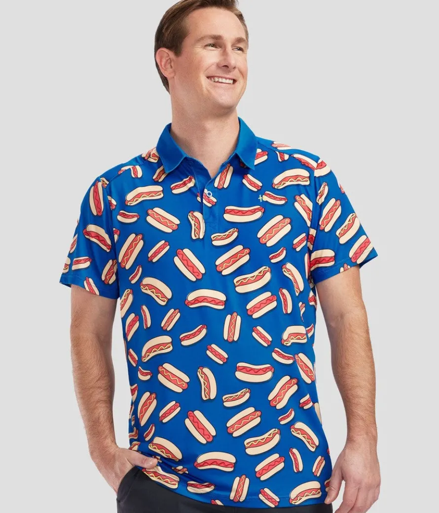 Men's Hot Dog Golf Polo