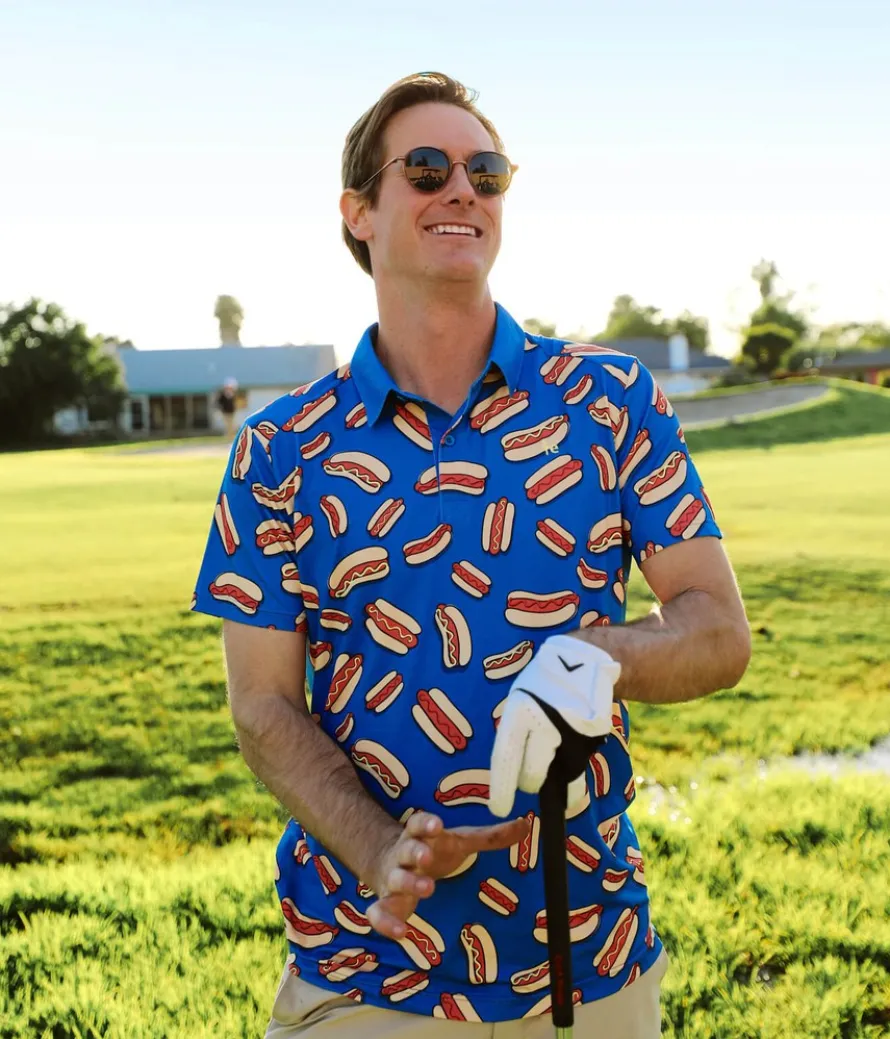 Men's Hot Dog Golf Polo