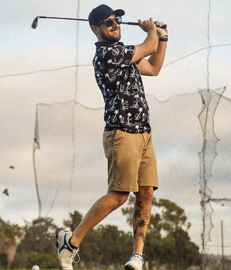 Men's Monochrome Moonlight Golf Polo