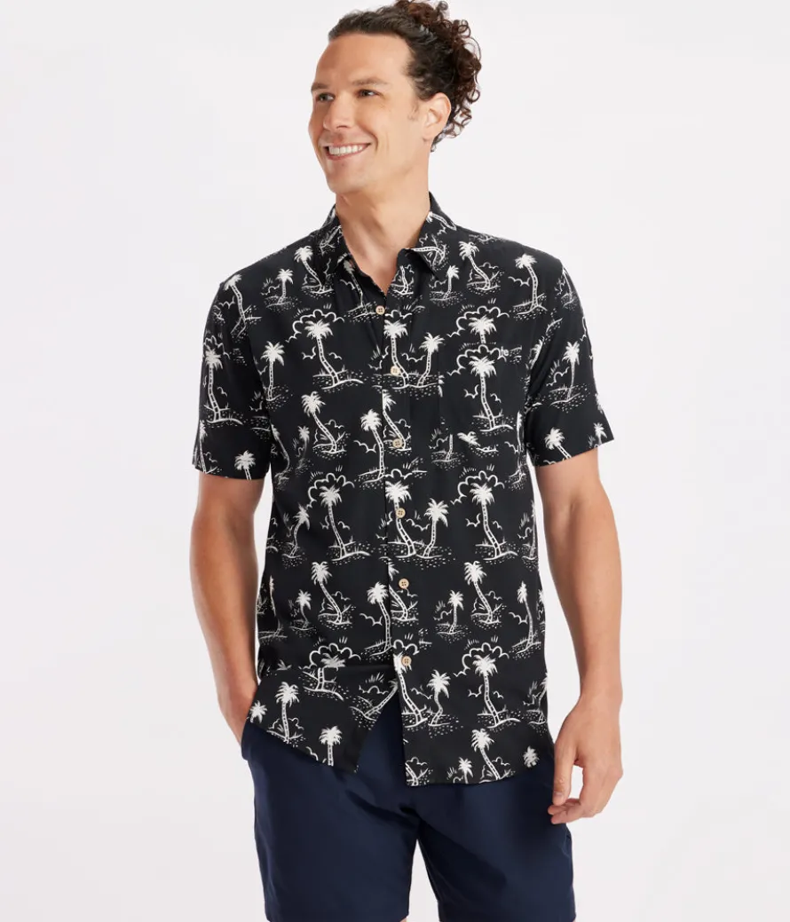Men's Monochrome Moonlight Hawaiian Shirt