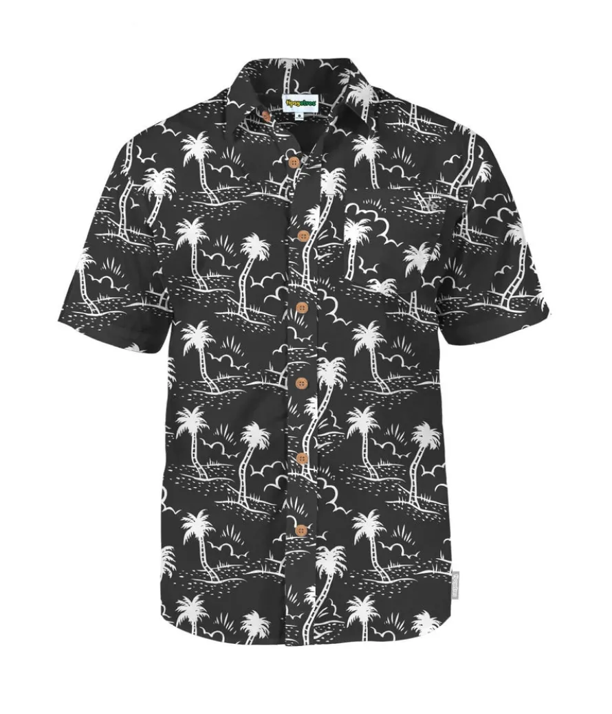 Men's Monochrome Moonlight Hawaiian Shirt