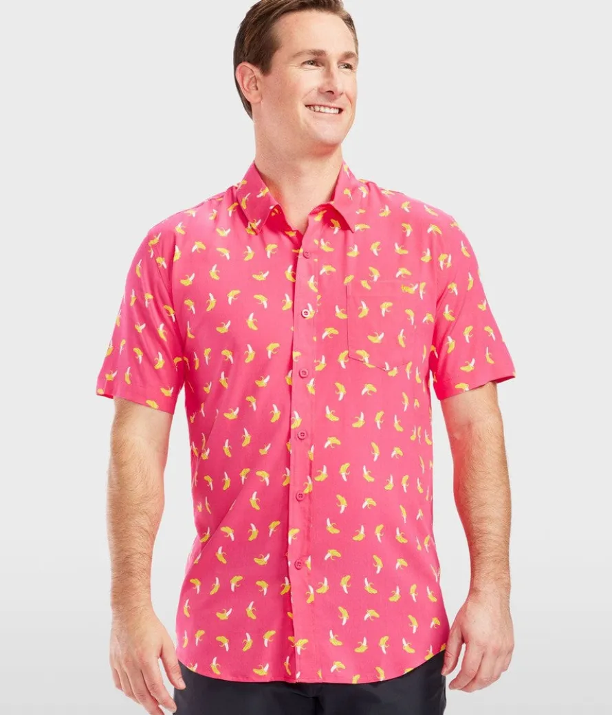 Men's Pink Banana Hawaiian Shirt