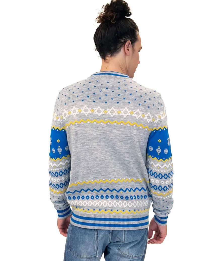 Men's Reversible Sequin Hanukkah Sweater
