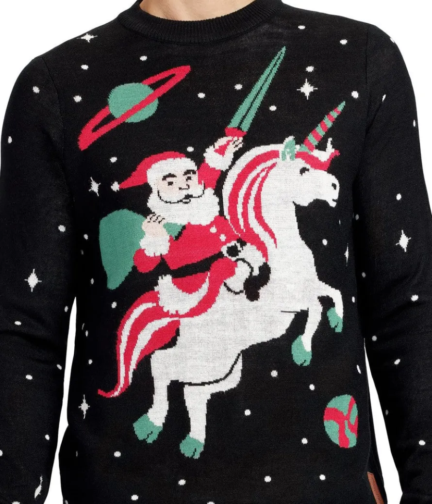 Men's Santa Unicorn Ugly Christmas Sweater