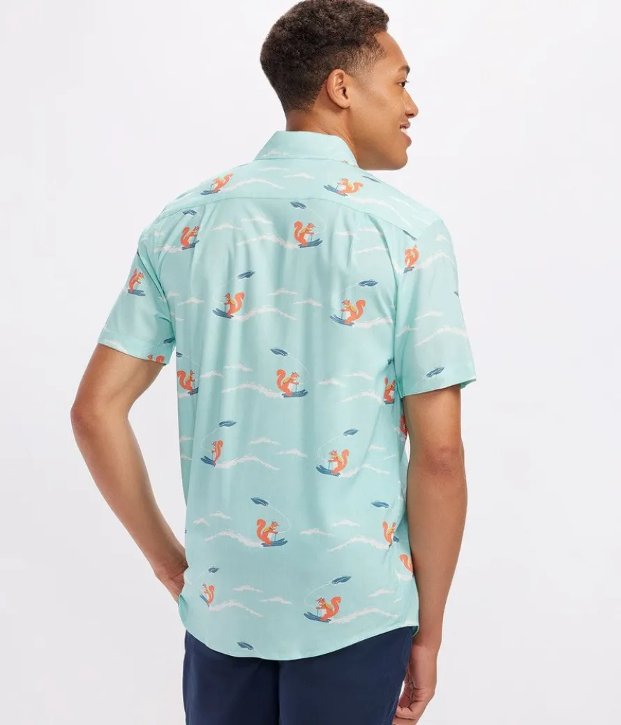 Men's Squirrel On Water Skis Hawaiian Shirt