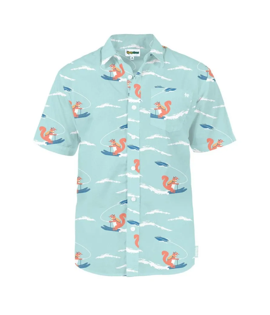 Men's Squirrel On Water Skis Hawaiian Shirt