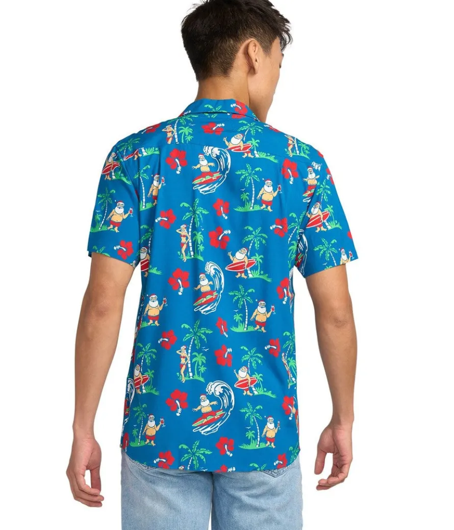 Men's Surf's Up Santa Hawaiian Shirt