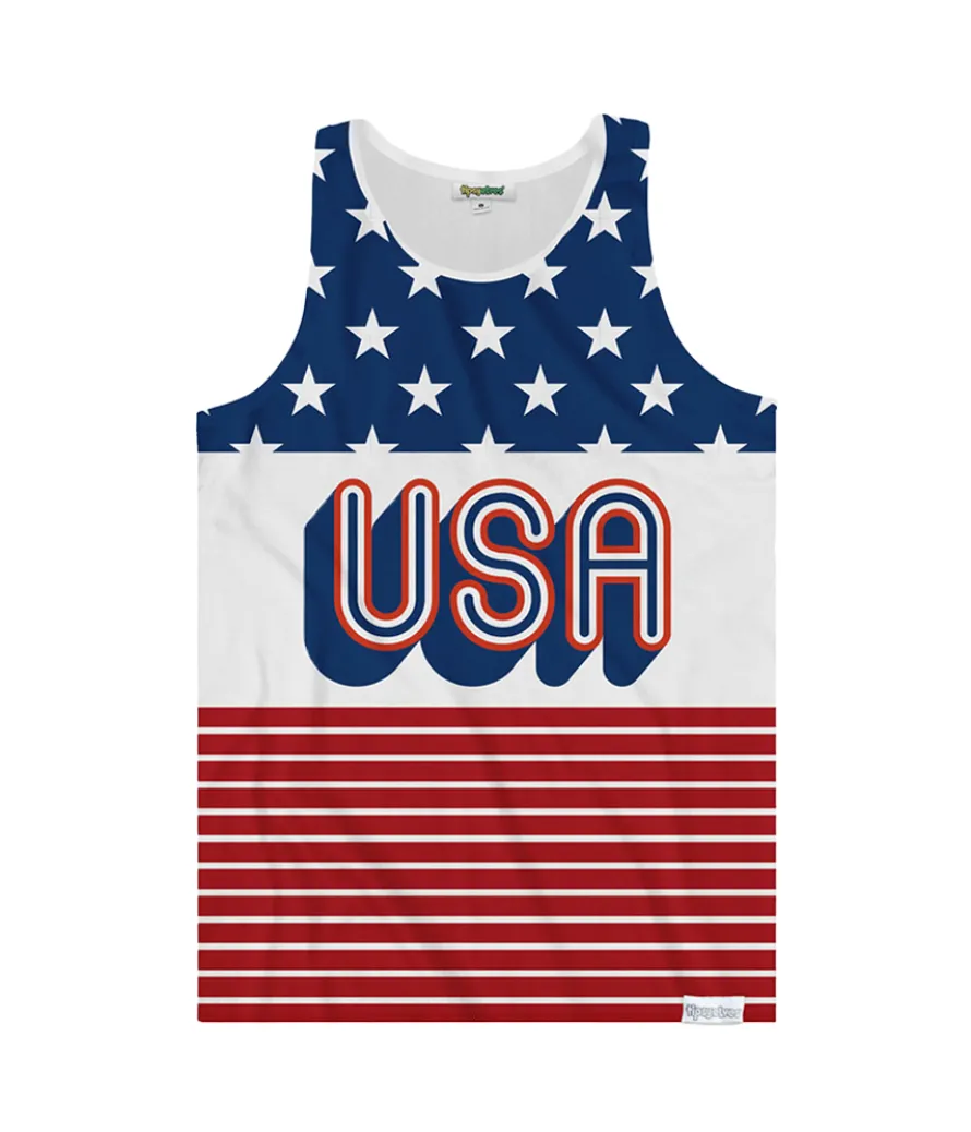 Men's USA Stripes Tank Top