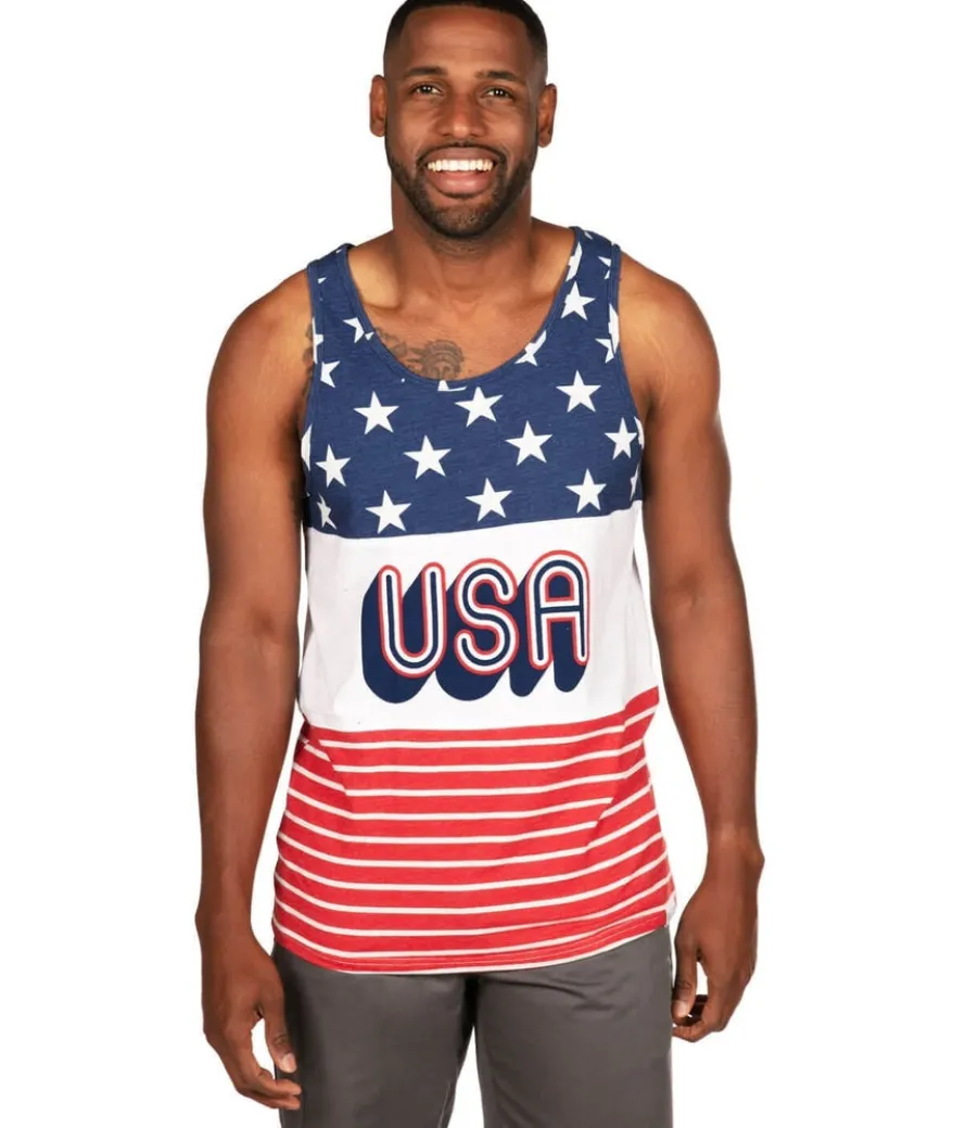 Men's USA Stripes Tank Top