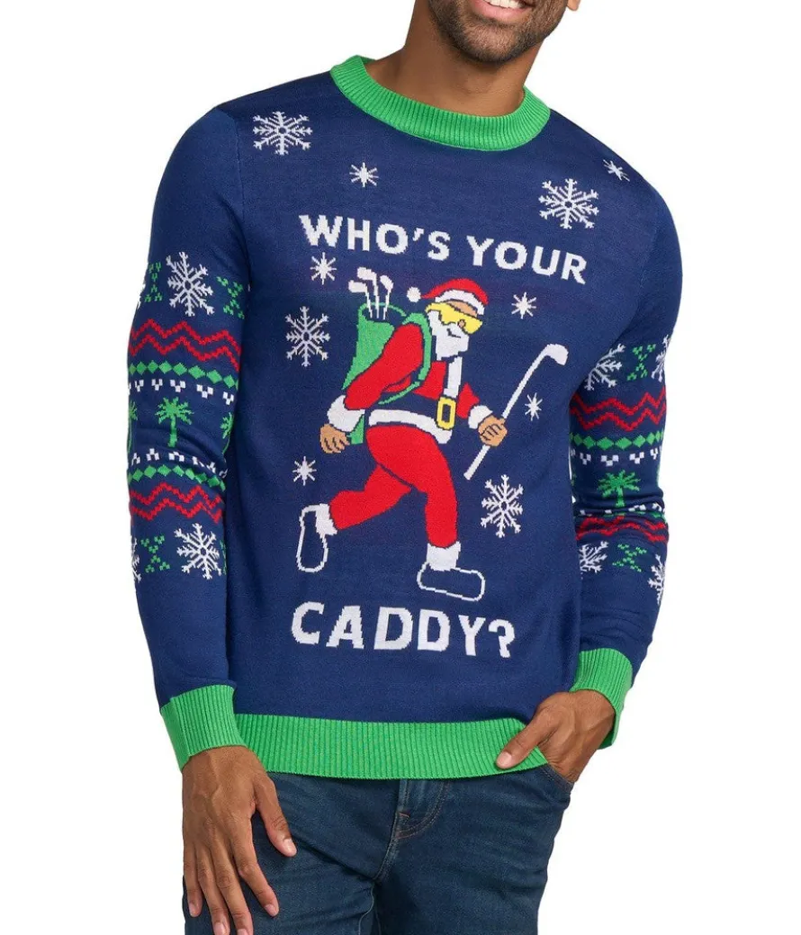Men's Who's Your Caddy Ugly Christmas Sweater