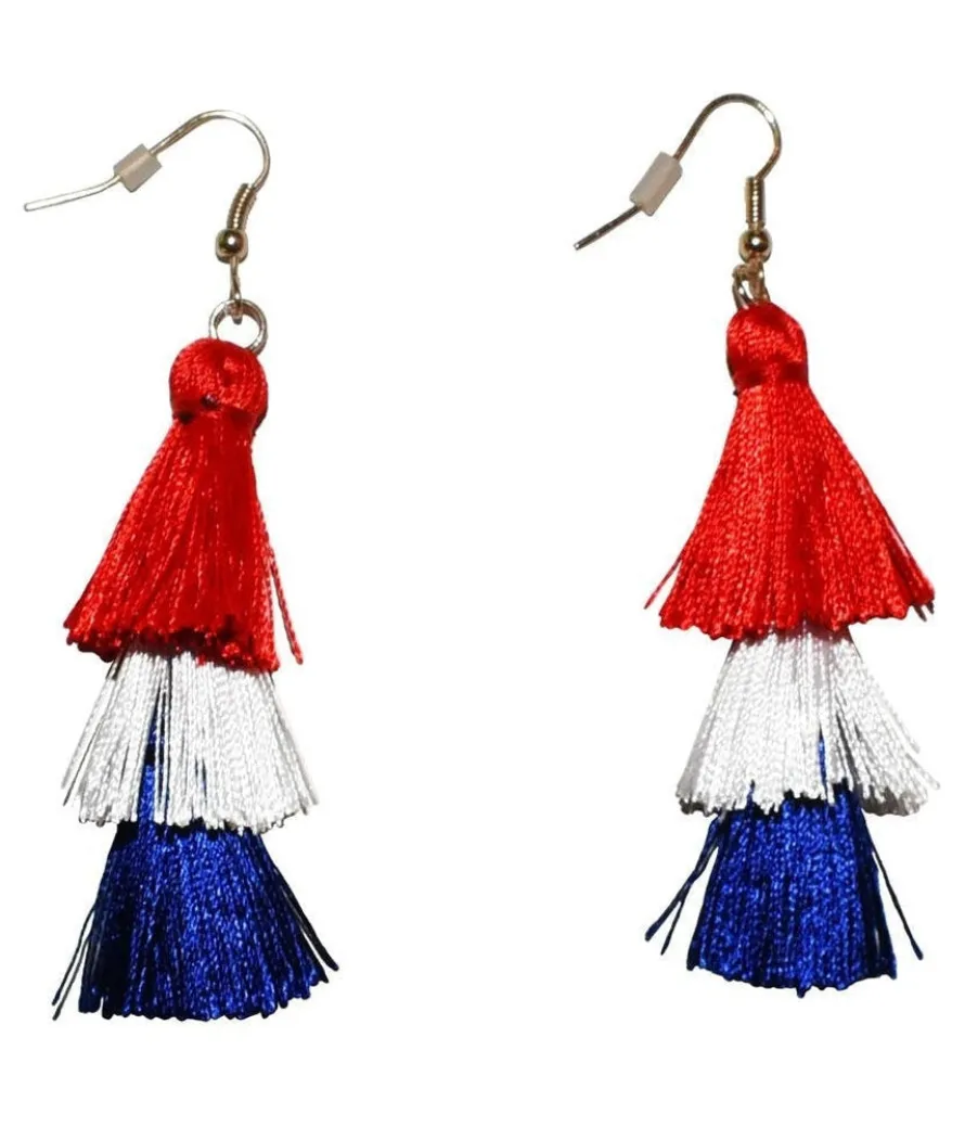 Patriotic Tassel Earrings
