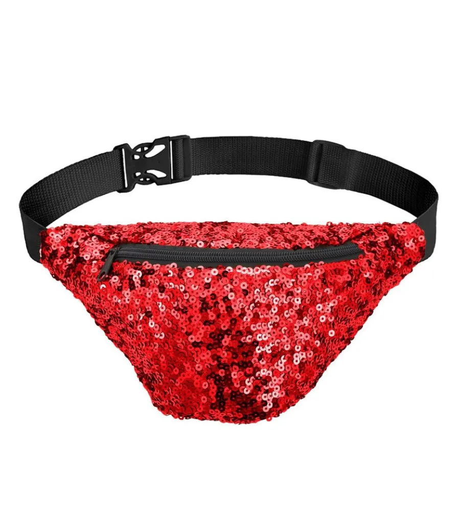 Red Sequin Fanny Pack