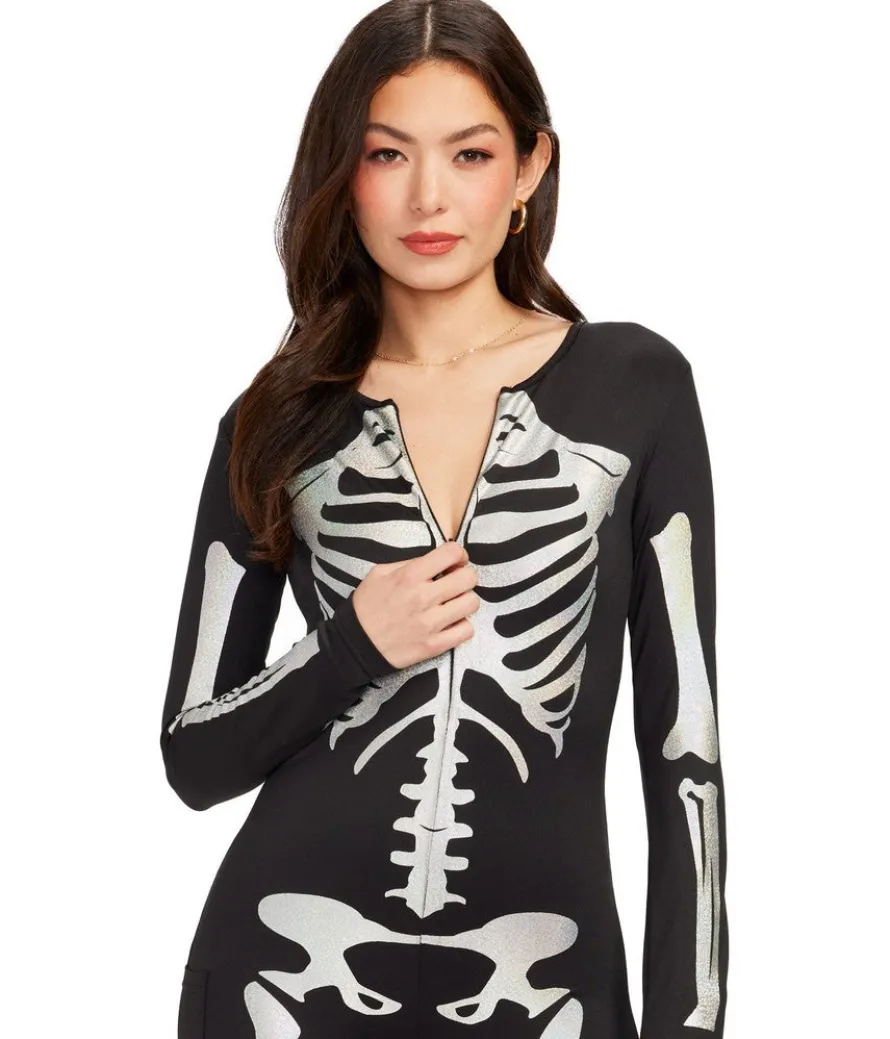 Shimmer Skeleton Bodysuit Costume