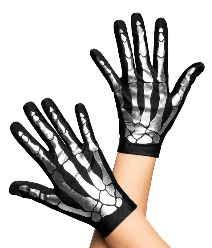 Silver Skeleton Gloves