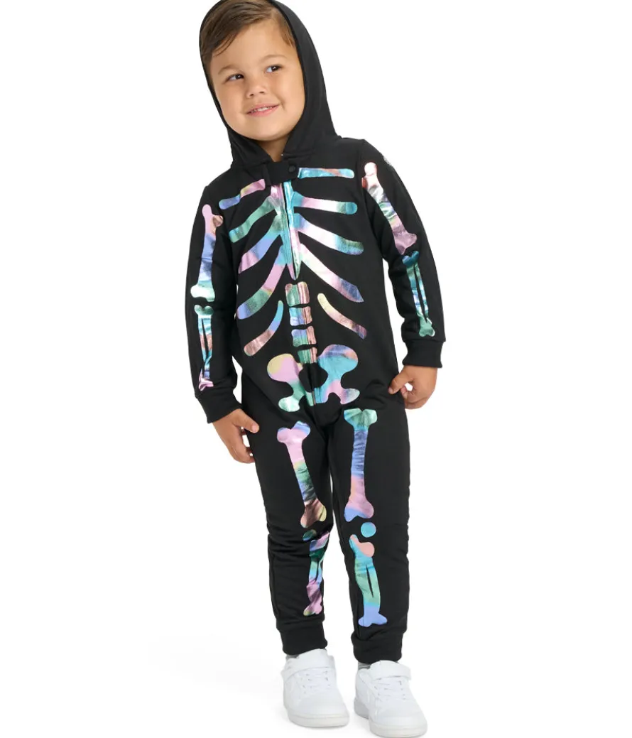 Toddler Boy's Iridescent Skeleton Costume