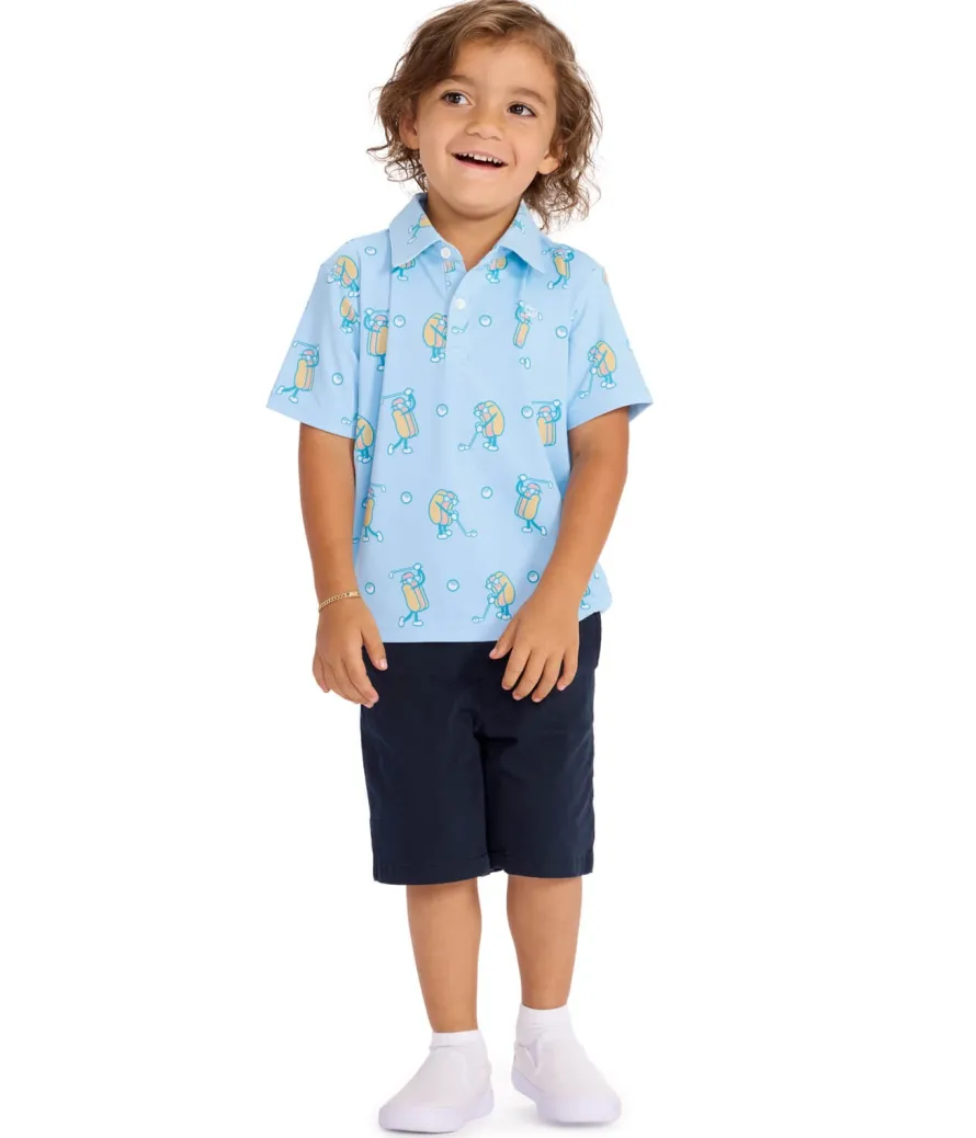 Toddler Boy's Sizzlin' Swing Golf Polo