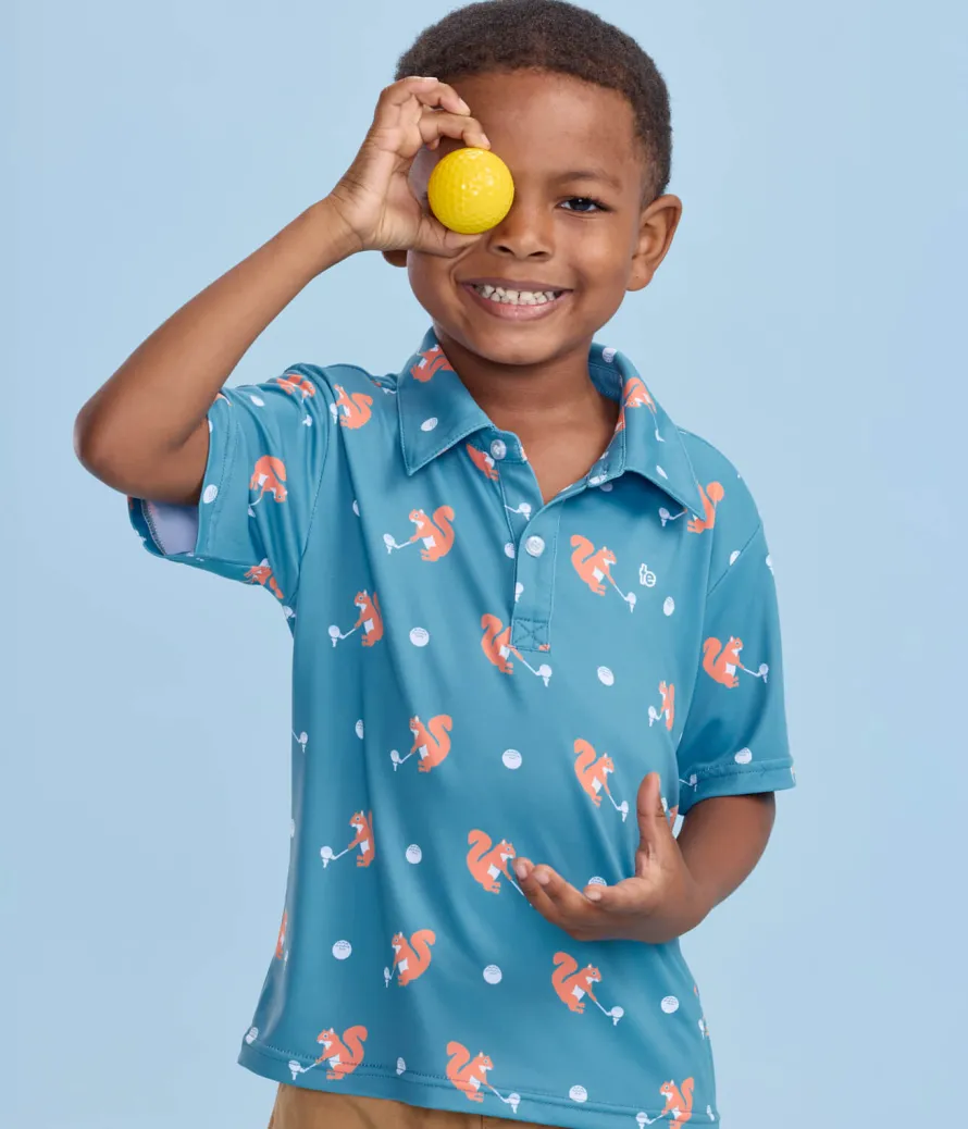 Toddler Boy's Squirrel! Golf Polo