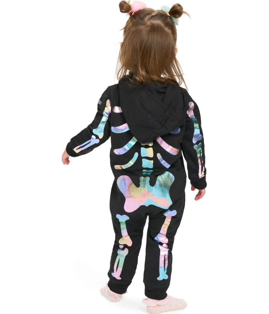 Toddler Girl's Iridescent Skeleton Costume