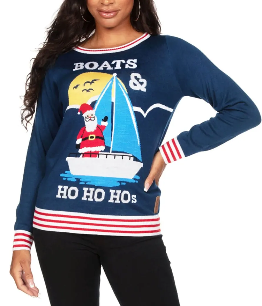Women's Boats & Ho Ho Hos Ugly Christmas Sweater