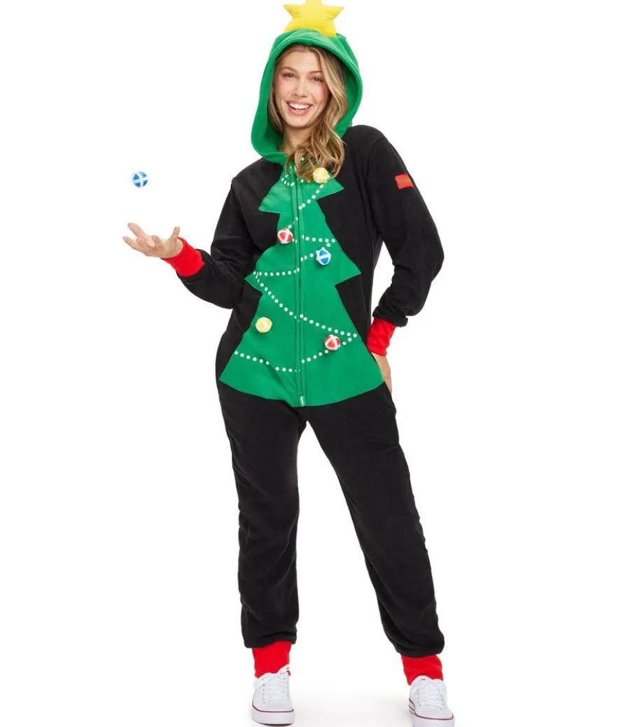 Women's Christmas Tree Toss Game Jumpsuit