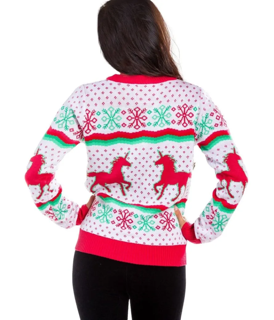 Women's Christmicorn Cardigan Sweater
