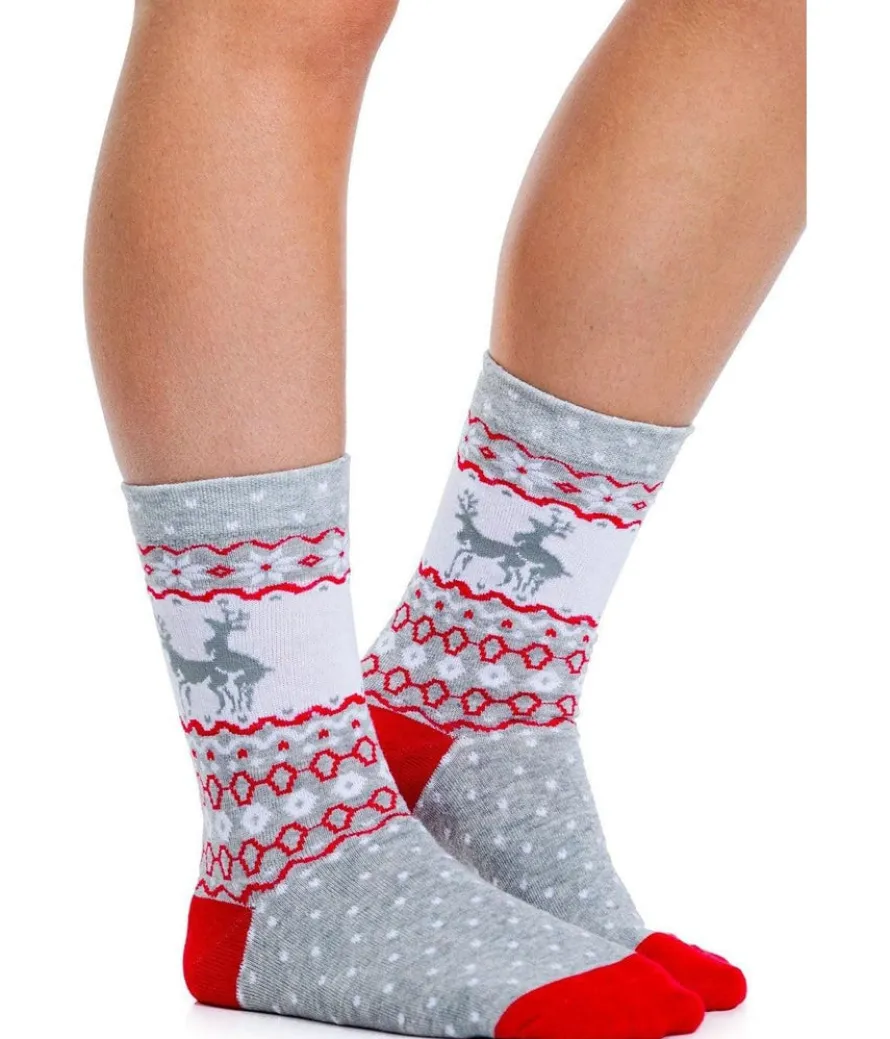Women's Humping Reindeer Socks (Fits Sizes 6-11W)