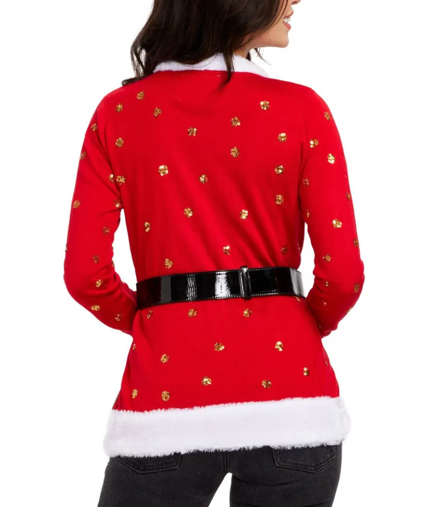 Women's Mrs. Claus Cardigan Sweater