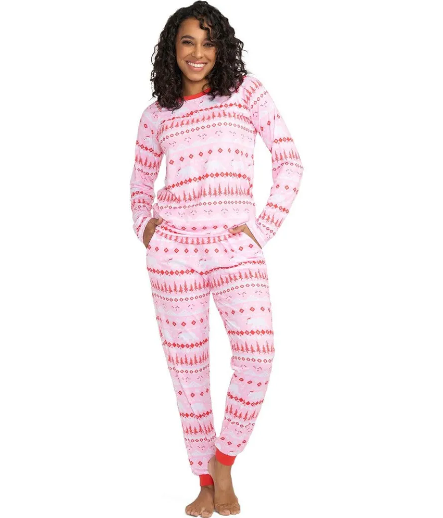 Women's Pink Polar Party Pajama Set