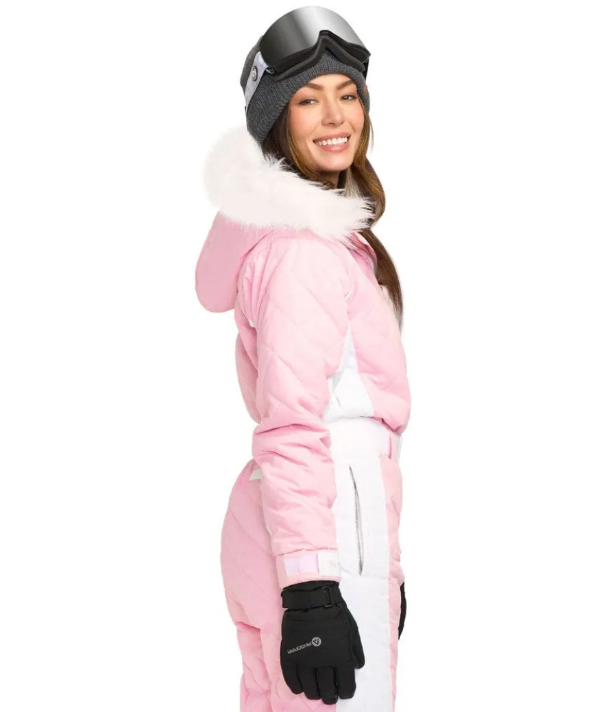 Women's Powder Pink Snow Suit