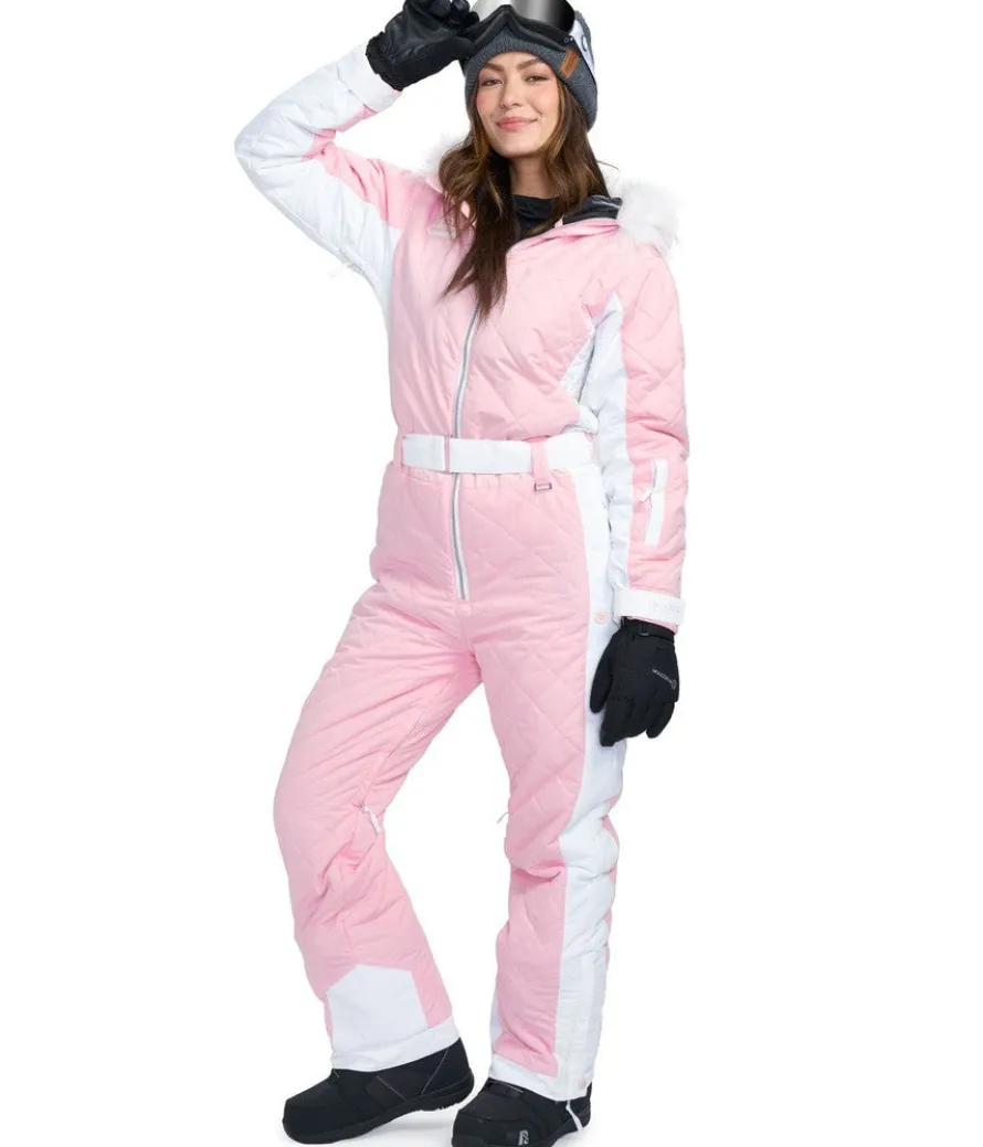 Women's Powder Pink Snow Suit