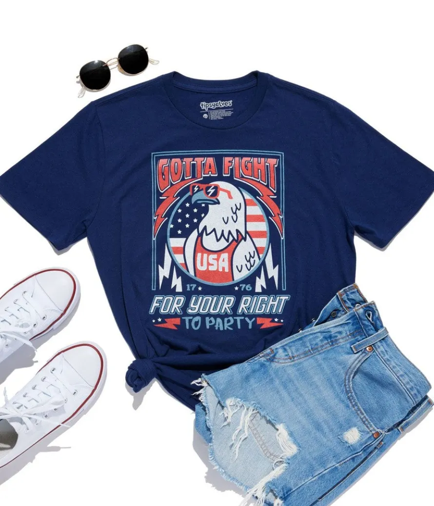 Women's Right to Party Oversized Boyfriend Tee