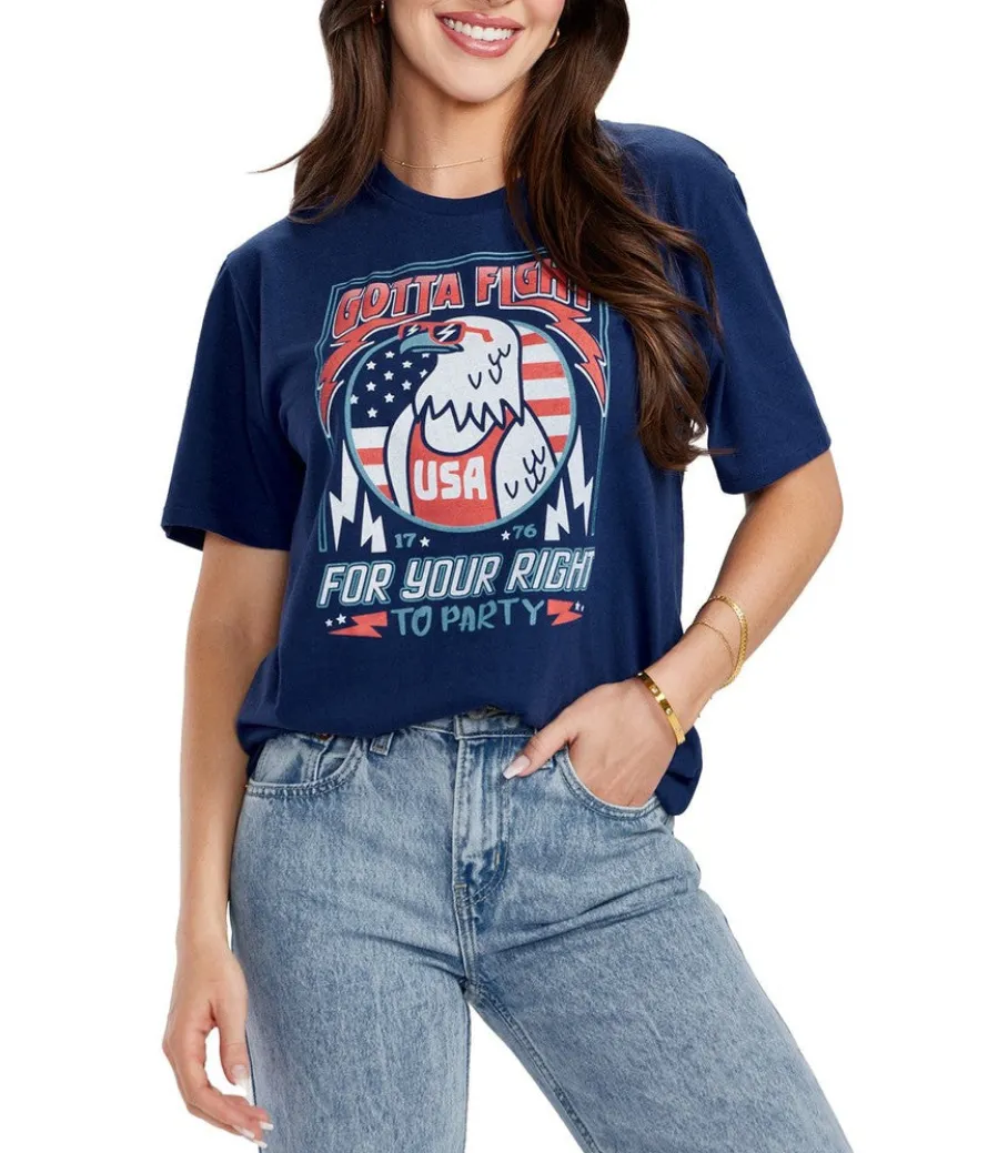 Women's Right to Party Oversized Boyfriend Tee