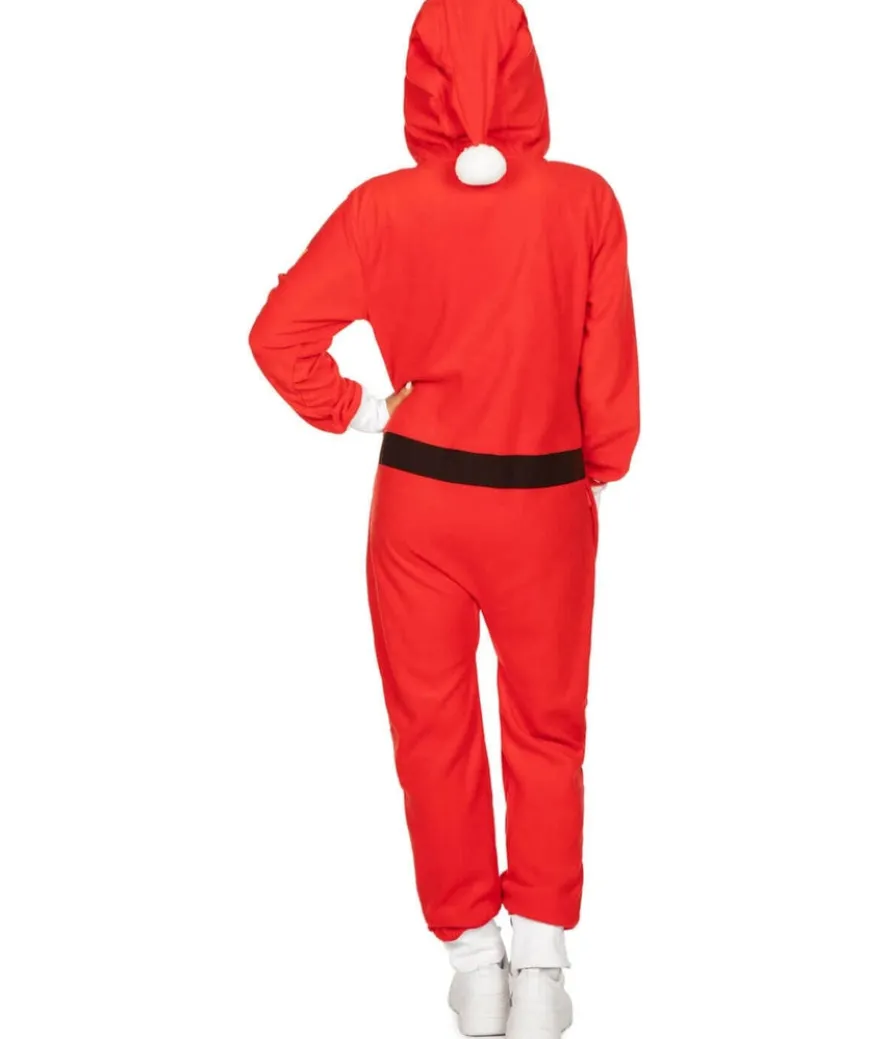 Women's Santa Jumpsuit With Fur