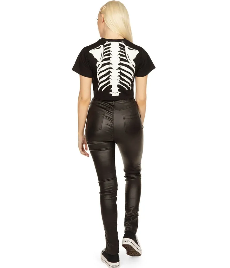 Women's Skeleton Crop Top