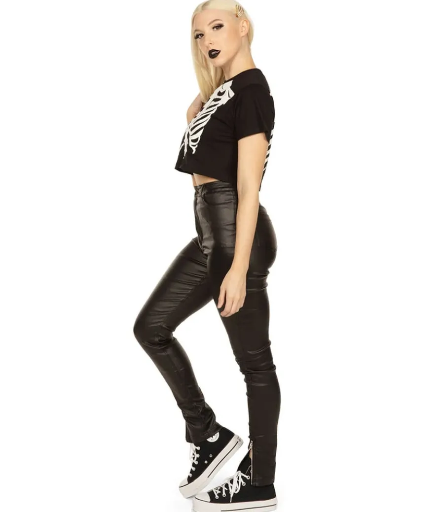 Women's Skeleton Crop Top