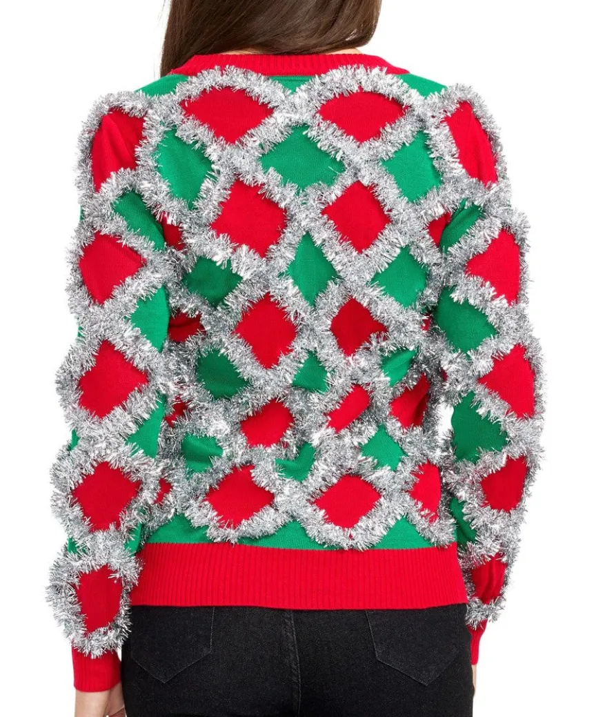 Women's Tacky Tinsel Cardigan Sweater